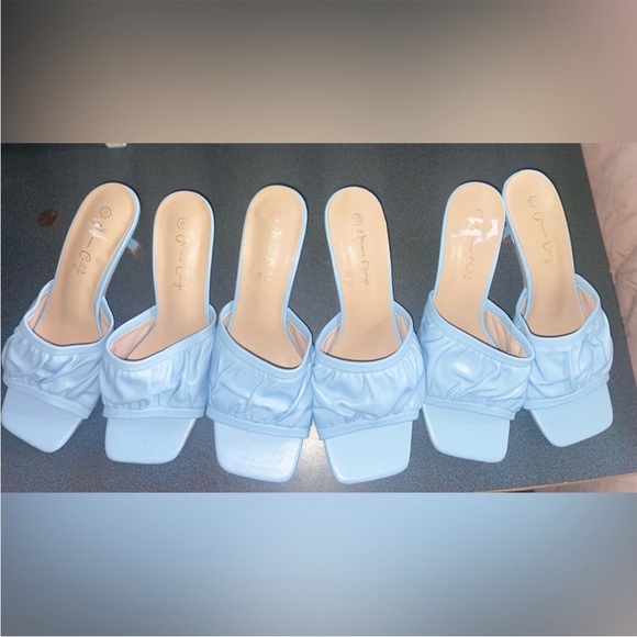 NWT sandals stiletto heel mules blue sky size 8,8.5 and 10 - Picture 7 of 12
